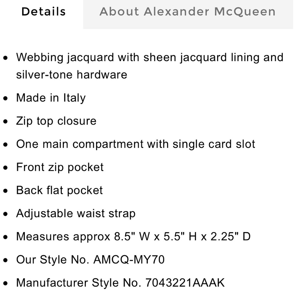 Alexander Mcqueen Rectangular Bum Bag - image 3